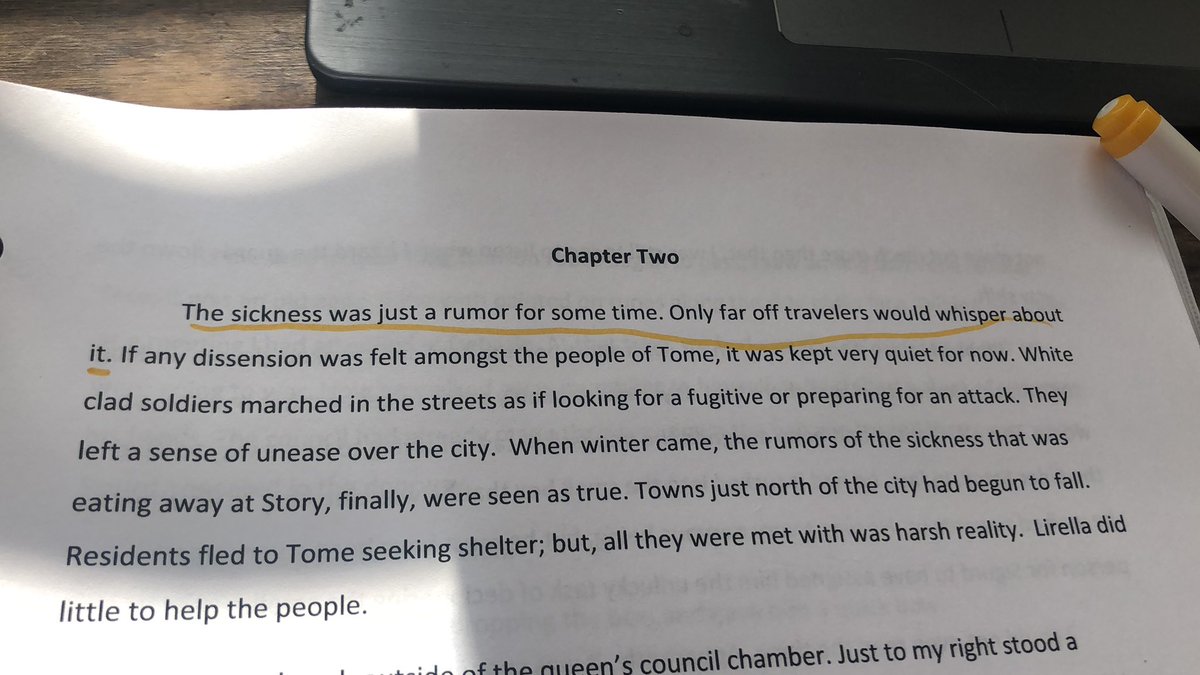 RCBooky's tweet photo. How is editing in quarantine going? Well....#quarantinewriting #WritingCommunity #amediting #amwritingfantasy https://t.co/7K83qgPsAf