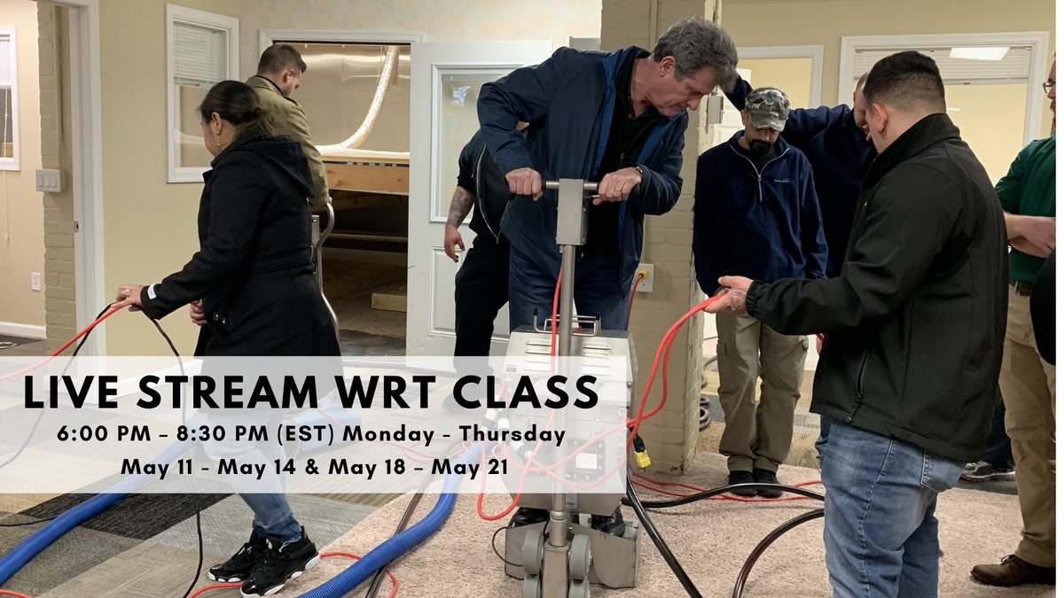 We are excited that RTI's first live stream <a href="/theIICRC/">IICRC</a> WRT class is a little over a week away! We are also glad that class will be taught by Destry Ransdell. Learn more or register today: bit.ly/2SrUxUD

#RTI #onlinetraining #elearning #restorationtraining #IICRC