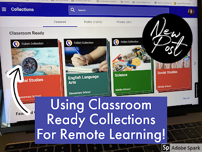 shannonmmiller's tweet photo. It's been so helpful using the Classroom Ready Collections from @FollettLearning as we build Collections for #remotelearning 

Read all about this awesome resource &amp; how to do it here...  https://t.co/8zKrFfLJGx

#futurereadylibs #tlchat #edchat #edtech #ISTElb #iowatl https://t.co/EaAjXTRfDi
