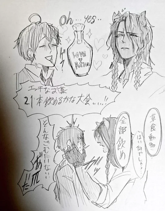 #twstプラスB

#RTされた数だけ媚薬入りの瓶を推しに飲ませる
🦁さんとユウくんで!
【ユウくんが全部のんだ】 