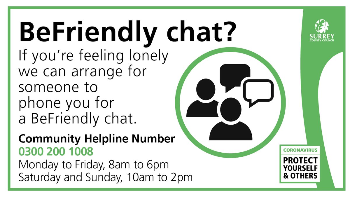molevalley_life's tweet photo. Don’t feel alone, we can arrange for someone to talk to. Community Helpline on 0300 200 1008 find out more here https://t.co/owOHVFc5hJ 

#SurreyTogether #surreycommunityhelpline #surreyhelp #hereforyou #befriending https://t.co/V9jAcQXFUk