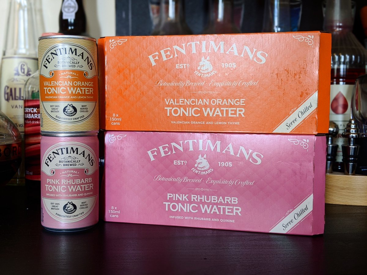 GeekandTonic's tweet photo. I popped into @homebargains the other day for some essentials and noticed they had Fentimans Tonic Water in stock - Pink Rhubarb or Valencia Orange, both priced at £1.79 for 8 x 150ml, perfect for G&amp;Ts! Remember: shop responsibly + follow social distancing. #cocktails #gin #Deals https://t.co/jJgZFgnTyV