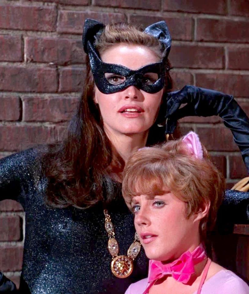 Happy Birthday Lesley Gore(May 2)
w/ Julie Newmar as Kitten and
Catwoman on BATMAN 