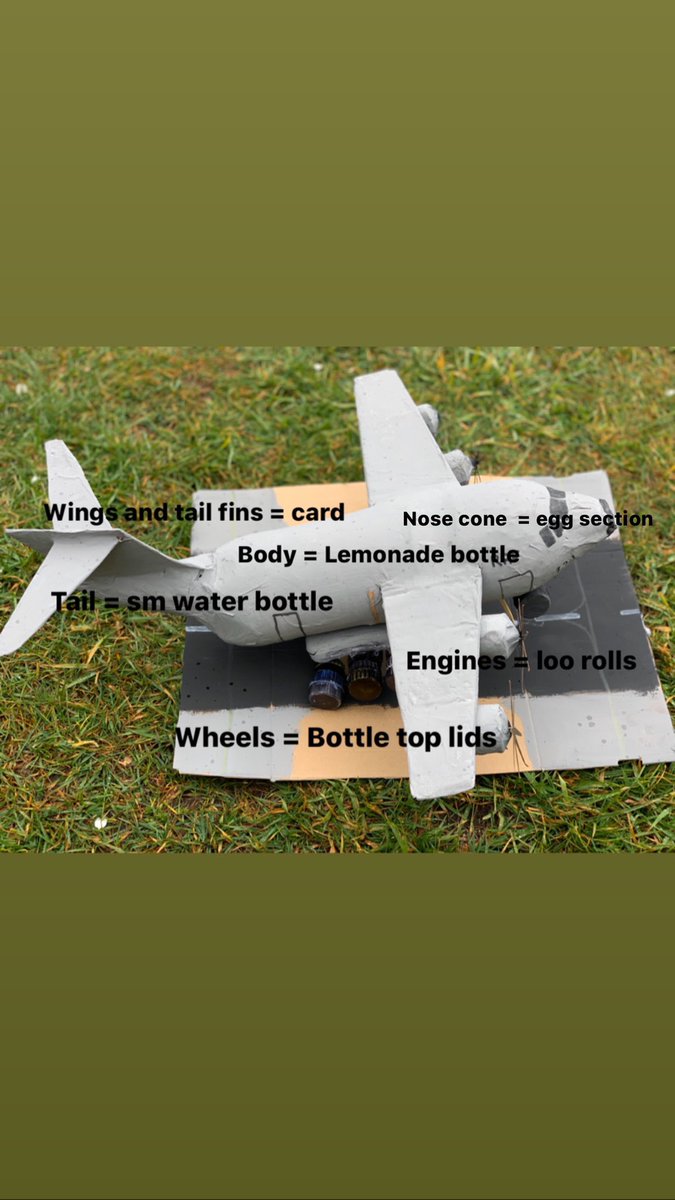 donnahanton's tweet photo. @RAFMUSEUM #junkmodels my sons attempt at an Airbus A400M Atlas made completely from junk! https://t.co/YXBhWrJaGg