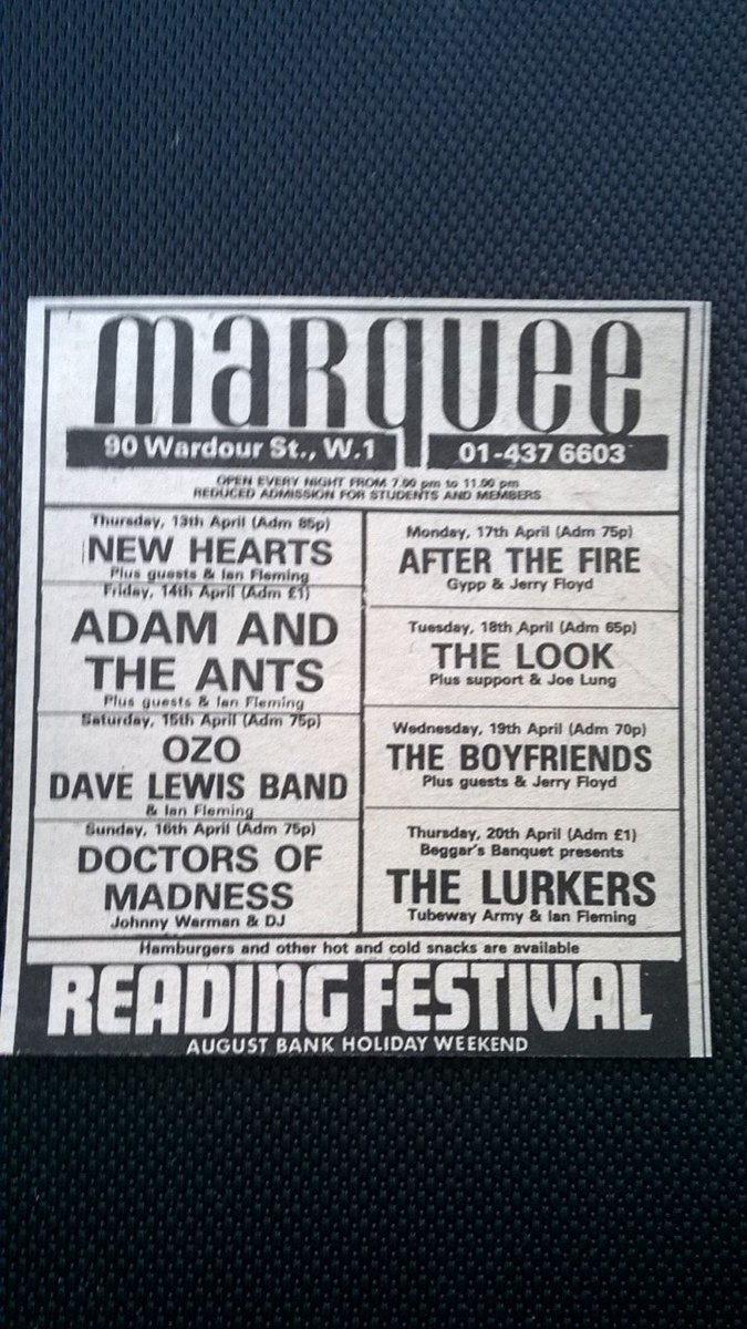 ShaneMoxey's tweet photo. Assorted early tubeway army gig adverts in my collection https://t.co/6V3BTWluAK