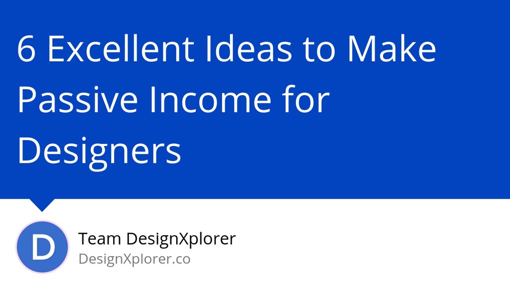 DesignXplorer's tweet image. Nowadays, there are lot of ways to make passive income for designers.

Read the full article: 6 Excellent Ideas to Make Passive Income for Designers
▸ lttr.ai/QH5w

#GeneratingPassiveIncome #AdditionalIncomeStream #sidehustle #webdesigner #Passiveincome
