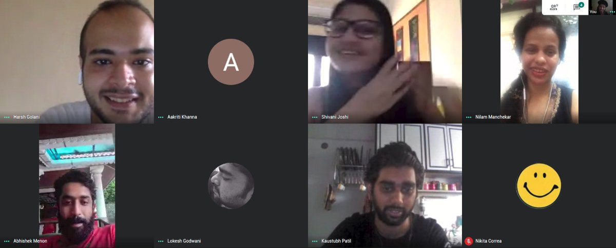 CogMat's tweet photo. Movie-ing times over meetings!
Our mutual love for ideas and cinema led to a "jhakaaas" movie quiz time with the CogMat team! More fun-filled updates coming up! Kyun ki picture abhi baaki hai.... #Lockdown https://t.co/OuToErnwuL
