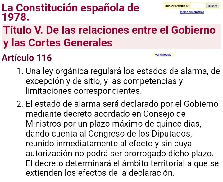lucacostant's tweet photo. Vamos a decir la verdad. Decretar el estado de alarma por un máximo de 15 días y tener que debatirlo en el Congreso NO es una concesión del Gobierno, tal y como ha repetido hoy varias veces. Es la Constitución que obliga a ello https://t.co/enhucQ4B3s