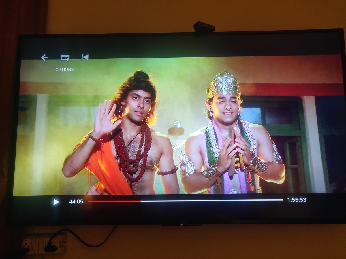 Two Muslims were fooling around on screen and in a crazily slapstick funny scene  played Lord Ram and Bharat. And no one objected. The film became a cult classic. India has changed so much in the last 25 years.