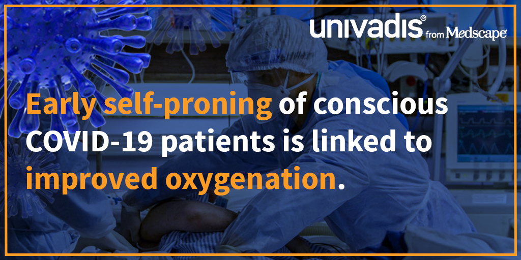 MedscapeUK's tweet photo. A recent study of hypoxic awake patients with #COVID19 suggests that self-proning was associated, for most of them, with marked improvements in oxygen saturation (SpO2).

Authors of the study recommend early proning when possible.
https://t.co/uCrfwkX6pd https://t.co/UYn7jsgo0u