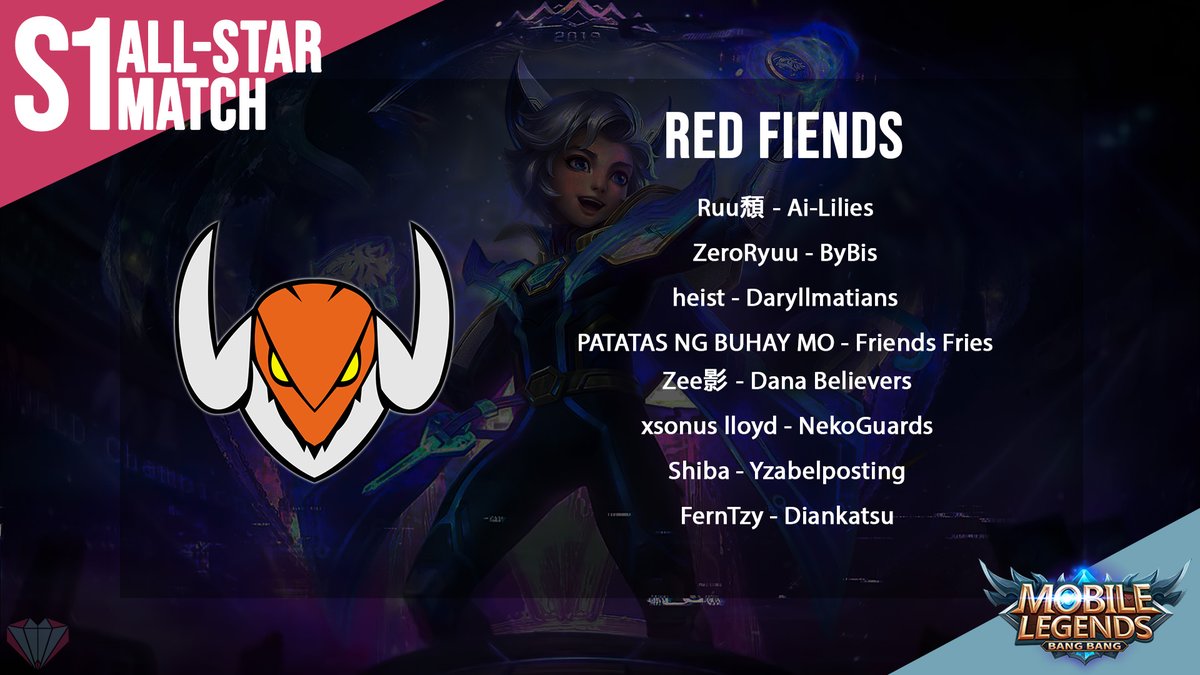 eds_master's tweet photo. Will they rampage their way towards the victory? 👿
Here is the roster for the RED FIENDS of the upcoming Quarantine Showmatch Season 1 All-Star Match!
Let's catch the battle tomorrow, Sunday, 9 PM!
#MNL48
#AiLilies
#Bybis
#Daryllmatians
#FriendFries
#DanaBelievers
#NekoGuards https://t.co/i838LWXyw5