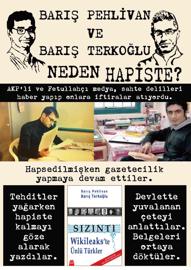Neden hapisteler?
#GazetecilereKumpasaSon