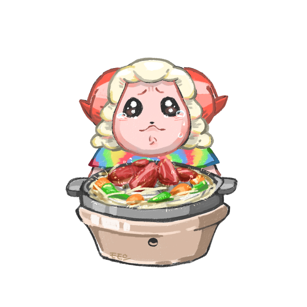 モモン マイパートナーが ちゃちゃまるがチラついてもうジンギスカンが食べられないよw とか言ってたので描いた あつまれどうぶつの森