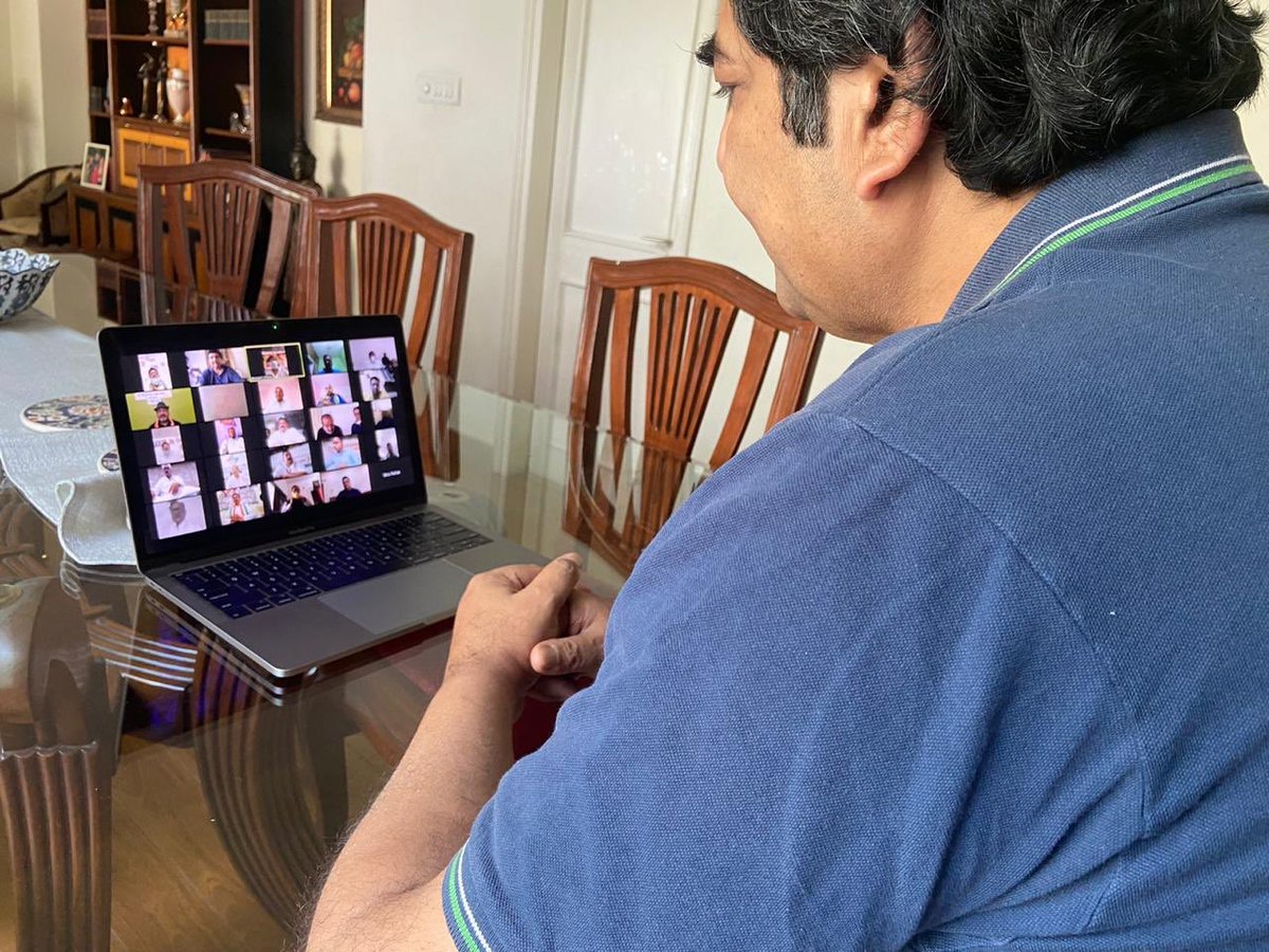 Interacted with district presidents of Jharkhand today through video conference..The entire Congress organisation in the state is working to fight the disease & helping the people of the state