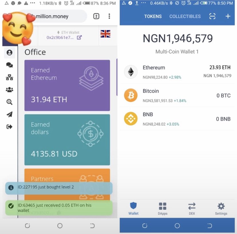 6ixtea2's tweet photo. @Bloqport https://t.co/AFFhanER3z 
NEED TO POCKET EXTRA MONEY? $50 WORTH OF ETHEREUM OR MORE COULD BE YOURS.
REQUIREMENTS
✅Your smartphone 
✅0.035 eth (3k-5k) *depends onmarket rate* 
COMMITMENT TO PARTICIPATION IS EXPECTED

https://t.co/KN2KWn0YZ2 https://t.co/5aYBQsAbAS