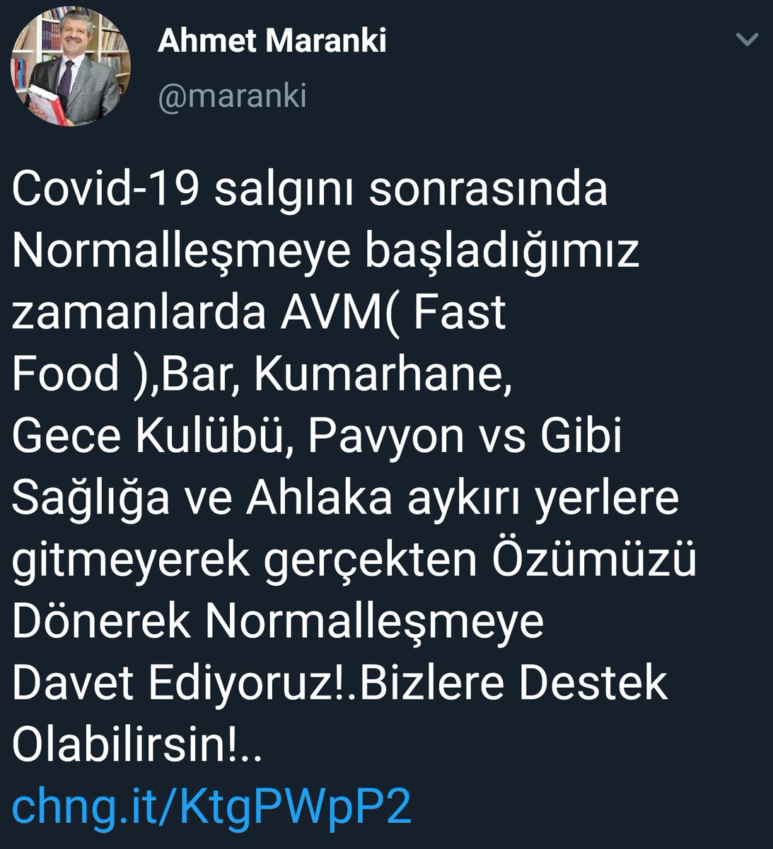 Ahmet Maranki hocam barı pavyonu anladım da AVM ne alaka, yüzbinlerce emekçi ve ailesi işsiz ve aç kalsın yani öyle mi?
