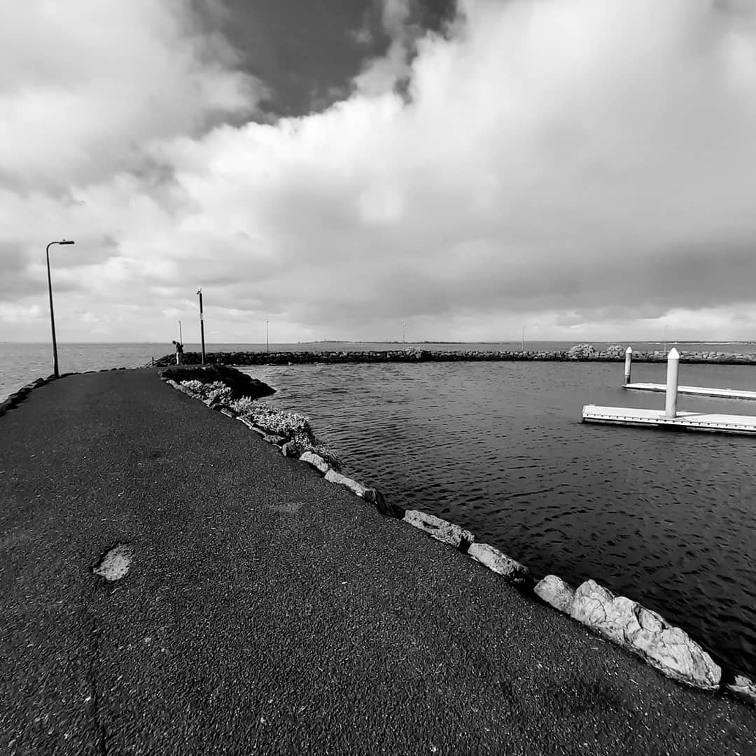 Coming to Limeburners boat ramp, Geelong: barriers, emptiness and imagination.