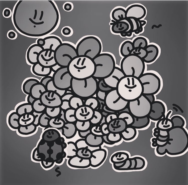 ポップこーん Popartist Flower 花 Art Popart ポップアート Flower 花 Illustration Love Cute かわいいイラスト