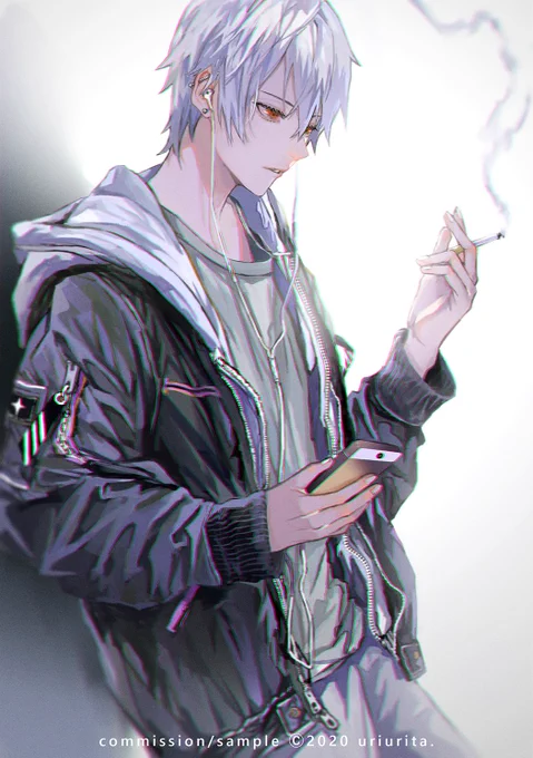 ご依頼で
イラストを描かせて頂きました!
銀髪赤目よきです👌 