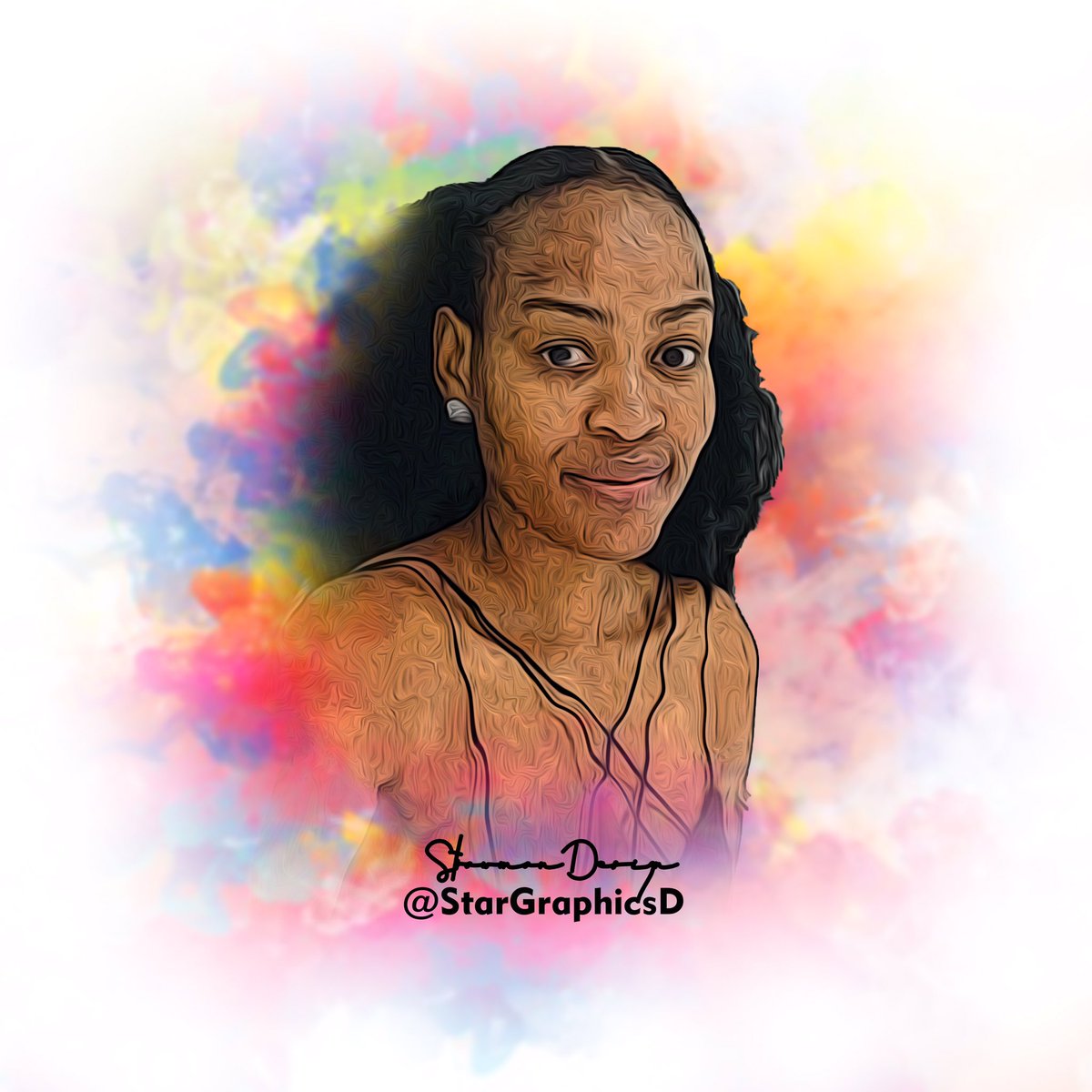 strawmanDesigns's tweet image. After the submission of pics, I selected @vivaciousq and painted her pic. 😊 #Stargraphicsdesigner #Mypaintingchallenge