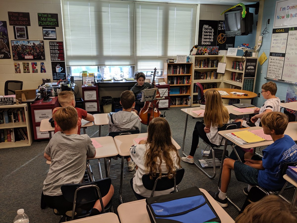 VikingRhea's tweet photo. @senora_egan So cool!  Glad to have a student super talented.  I remember when Griffin played for his How To project at the beginning of this year!  Amazing how time flies by! https://t.co/tyuSRIry1o