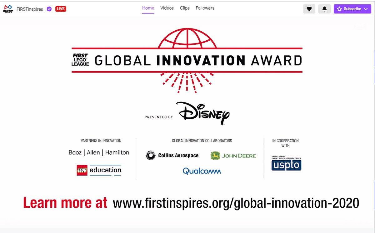 PatrickOBarnes's tweet photo. Congrats to 2020 @FIRSTLEGOLeague Global Innovation Award 20 semi-finalists! #FIRSTVirtualshowcase #GlobalInnovationAward #morethanrobots https://t.co/LIJgooo0rn