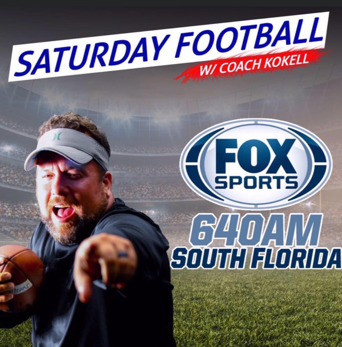 FoxSportsSFL's tweet photo. ON AIR NOW:
The Coach Kokell Show w/@RealCoachK
GUESTS:
-#FAU pregame Host @BigMikeOnAir
-18 yr old sports handicapper Zachary Hirsch #iPickWins
-#Canes football coach Manny Diaz
⏰: 11a-12p
📻: 640 AM
💻 : https://t.co/lKHPnCJi6o
🐦: @FoxSports640 https://t.co/ptmkFKeMPU
