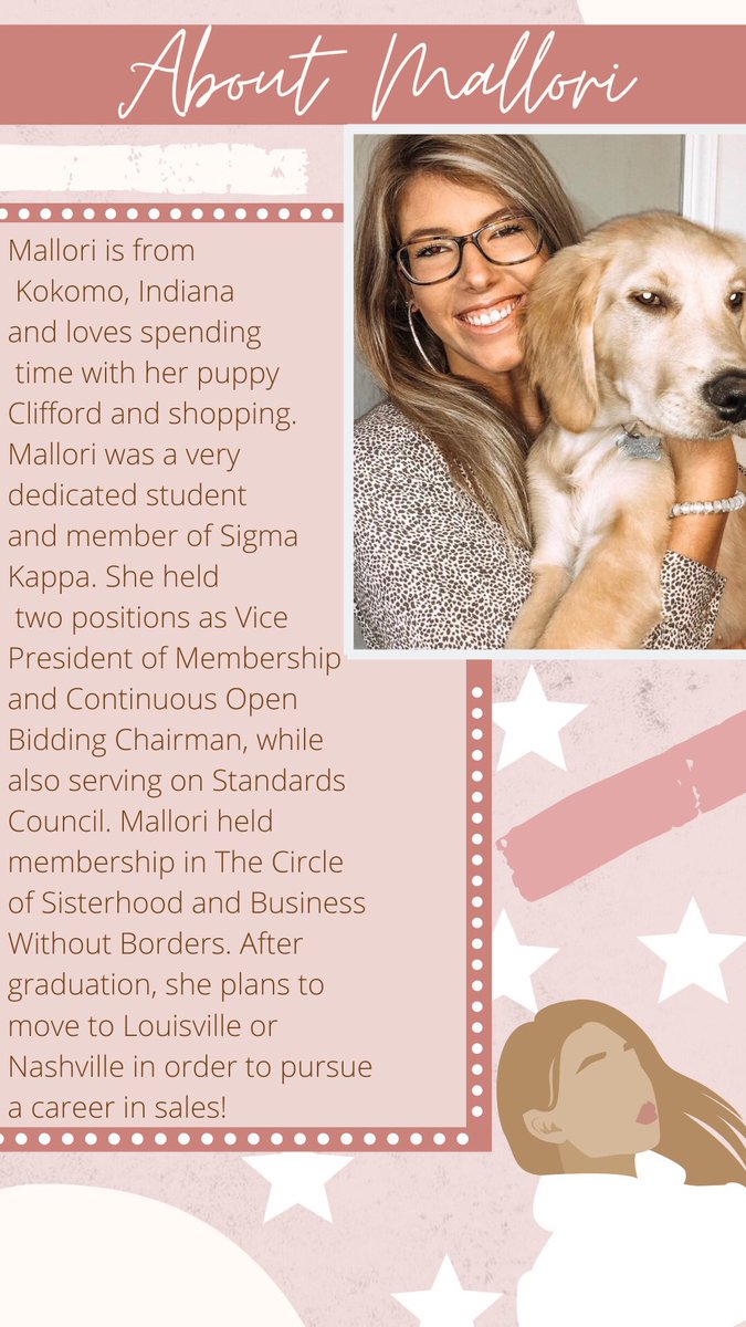 WKUSigmaKappa's tweet photo. Check out @mbrooks__  🌟SENIOR SPOTLIGHT! 🌟 Mallori , 
we love you so much and can’t wait to see all of the amazing things you accomplish after graduation!  🎓🤩 https://t.co/nPcBQJ08H2