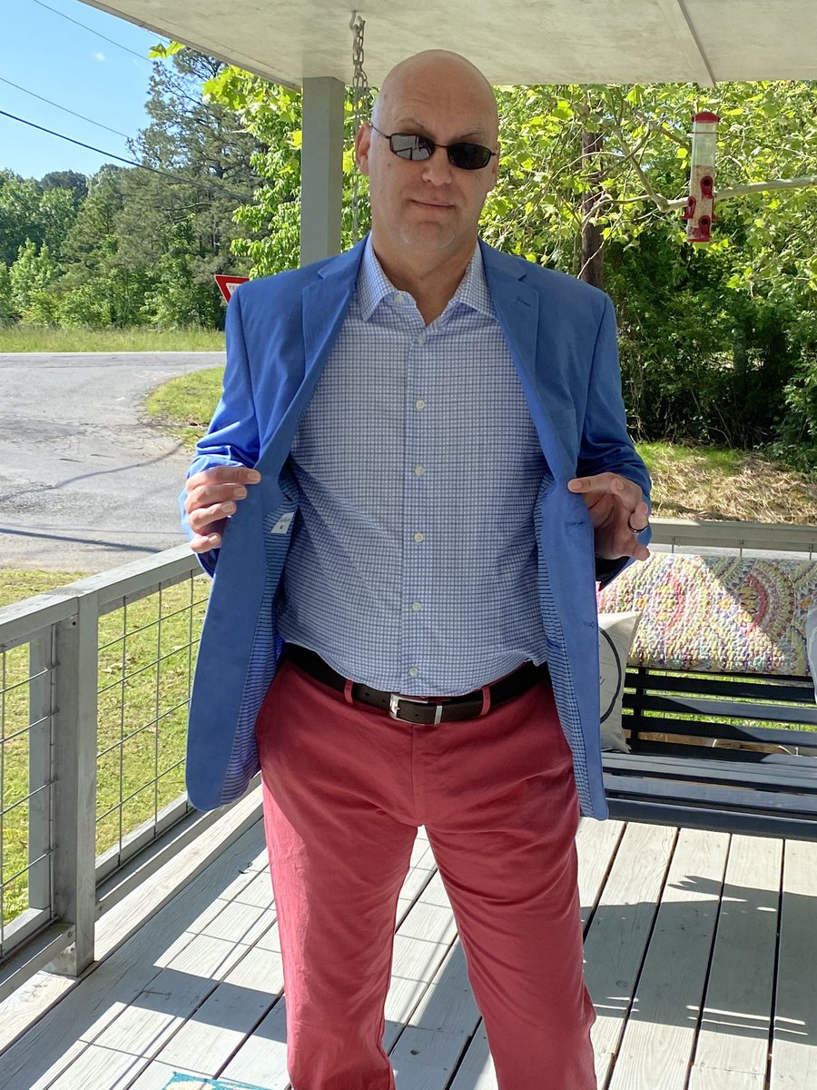 therailbird333's tweet photo. If you can’t be AT the Derby....you CAN dress like you’re there. 😃 #noshoesyet #storesclosed #damnvirus https://t.co/wnLKFoLUtr