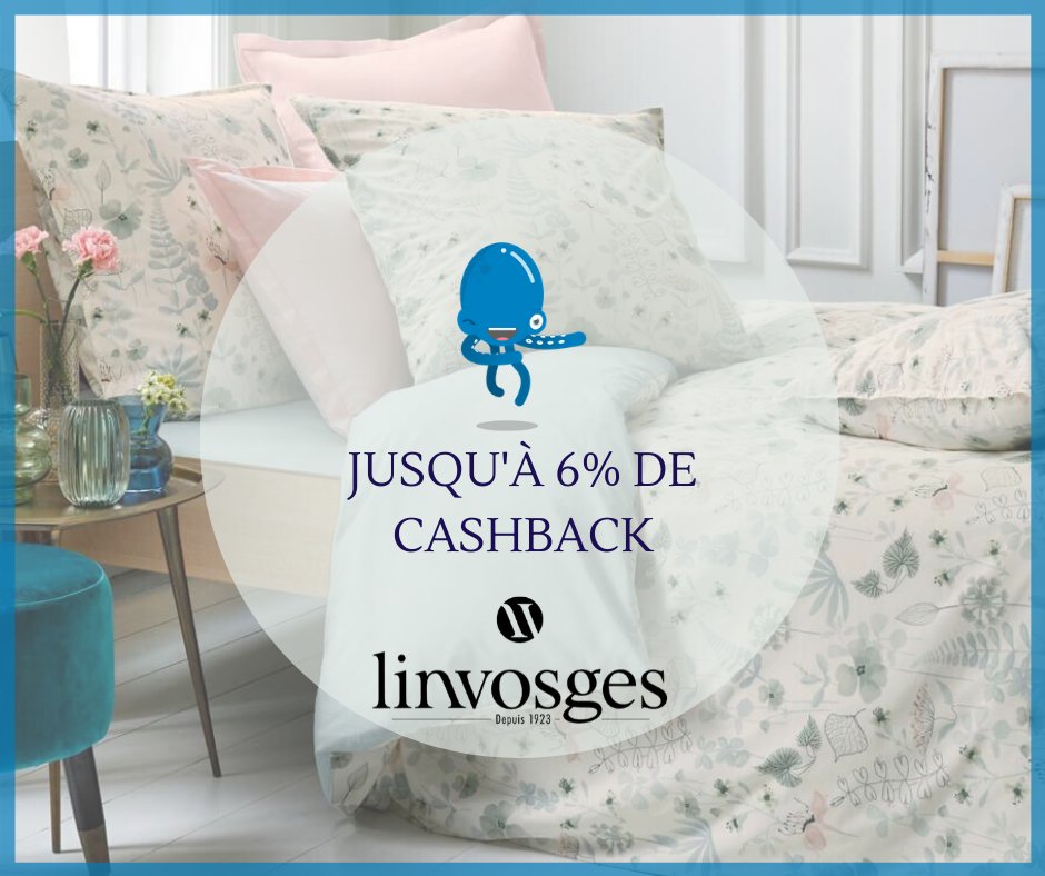 Poulpeo's tweet photo. 🔥 CASHBACK EN HAUSSE chez Linvosges 🔥
Il est temps de changer vos draps, le grand ménage de printemps approche 🌼
Jusqu'à 6% de CASHBACK remboursé à cumuler avec plusieurs codes promos 👉https://t.co/sBbiUgVvnt
#poulpeo #cashback #bonplan #linvosges #linge #draps #ménage #love https://t.co/GeUiDZRMFd