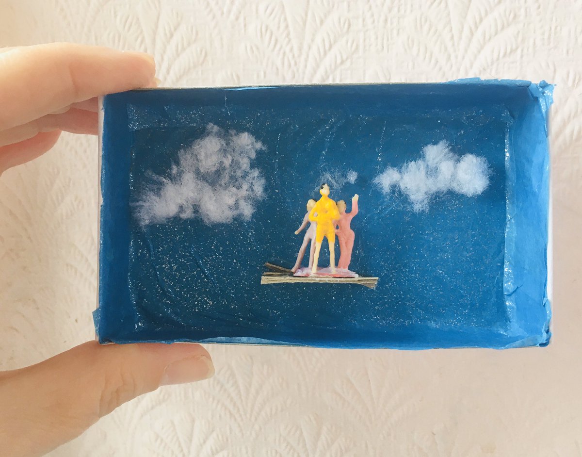 susanpmains's tweet photo. Today’s fun project for @noelfielding11 ‘s #noelsartclub on the theme of magic. My Miniature Matchbox Magic Carpet. 😀 #weeworlds https://t.co/tOYk22MP6n