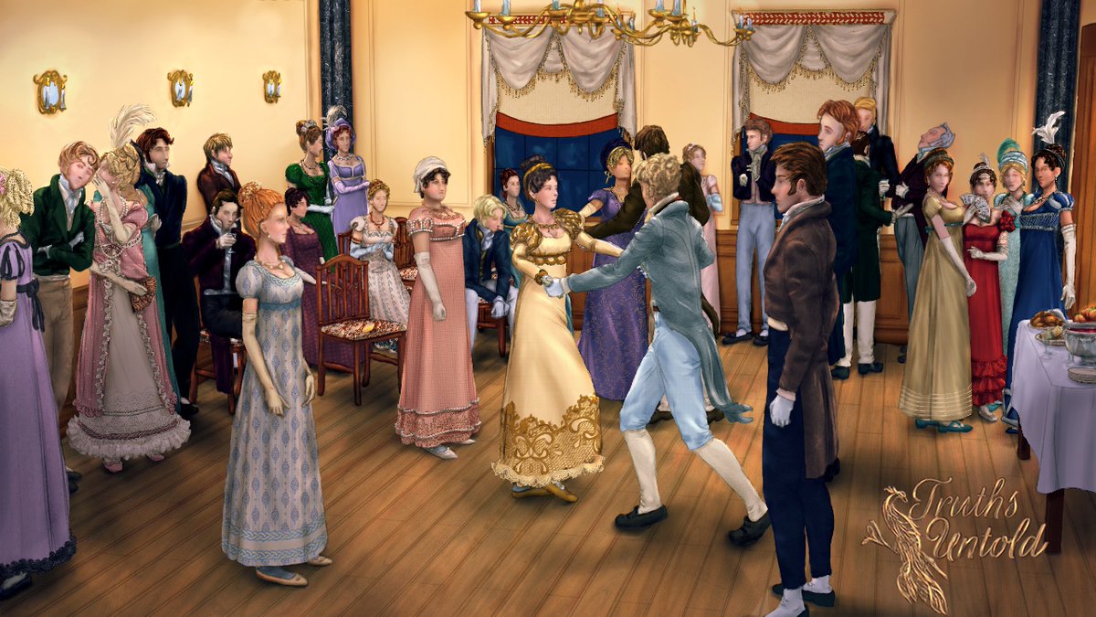 CrowTreeEnt's tweet photo. The world might not be having any balls at the moment, but that doesn’t mean you still can’t attend one. Play the free demo of Truths Untold! Link in bio 
#visualnovel #Regency #truthsuntold #games #JaneAusten https://t.co/KE6sssMxHX