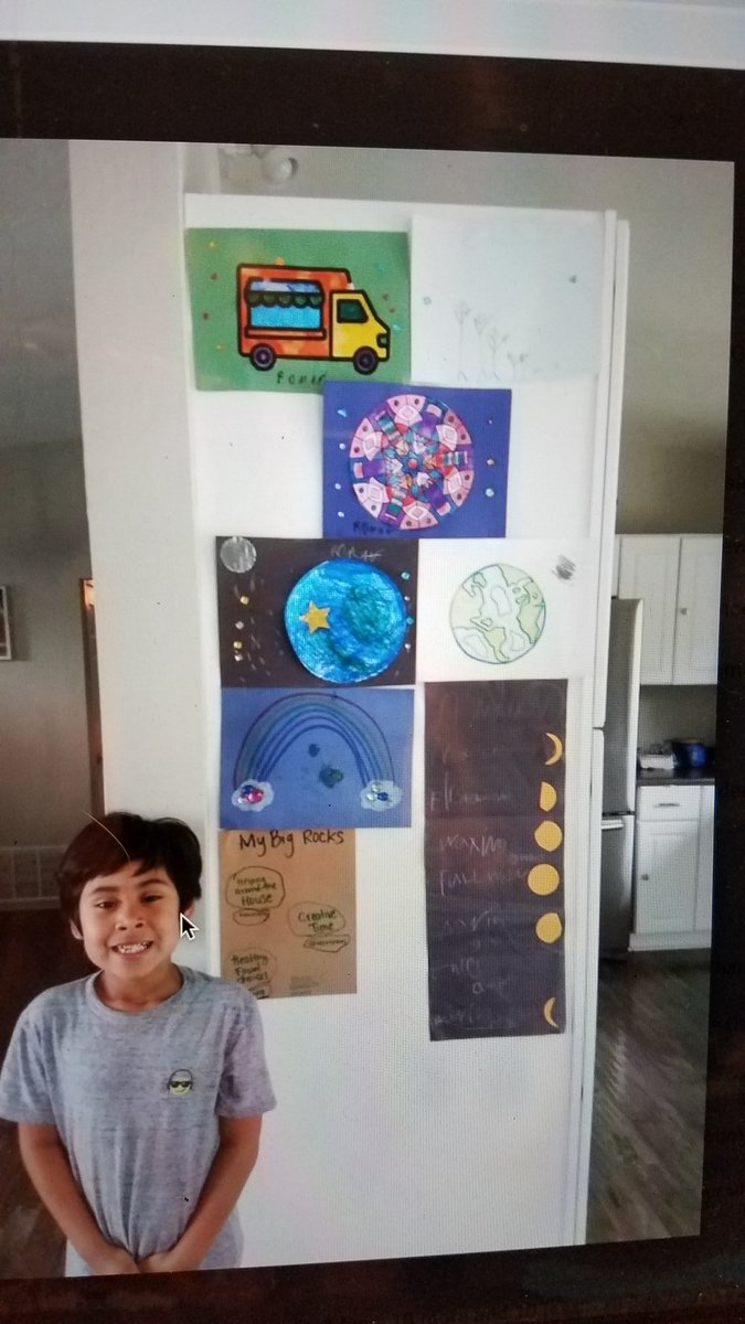djfirstgrade's tweet photo. I am so proud of my student distant learning art work he is doing at home.  @JKniseley1 @FallbrookStem @supsingh @FUESDSchools @asandersplette https://t.co/nRw68SmQaa
