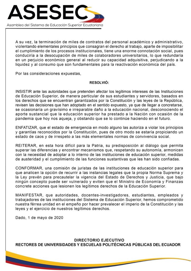 ASESEC1's tweet photo. #URGENTE

Las universidades públicas corren el riesgo de cerrar sus puertas por los recortes de presupuesto realizados por el gobierno.

#AsesecPorLaEducación 💪🏼 https://t.co/dee4D6BaVT