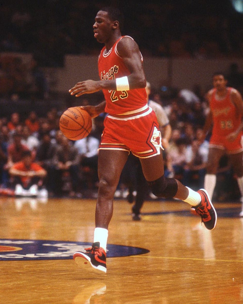 Michael Jordan wearing Bred Nike Air 
