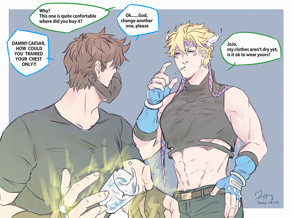 Fitz_F_C's tweet photo. [2020.05.02| JosephX Caesar]
COVER YOUR WHOLE BODY, CAESAR. #jojosbizarreadventure #JosephCaesar #ジョセシー https://t.co/HFWCup5uCW