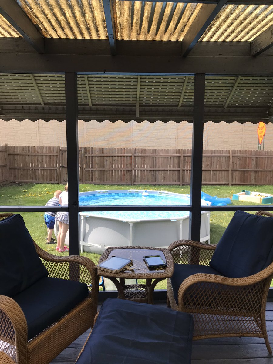 Laura15Edwards's tweet photo. My kids have been waiting so patiently to get into the pool! They think itโs going to magically warm up to pool weather on its own. Itโs only in the 60โs! We donโt have a pool heater for our $100 pool! LOL #JustKeepWaiting๐ https://t.co/zppflNLdzi