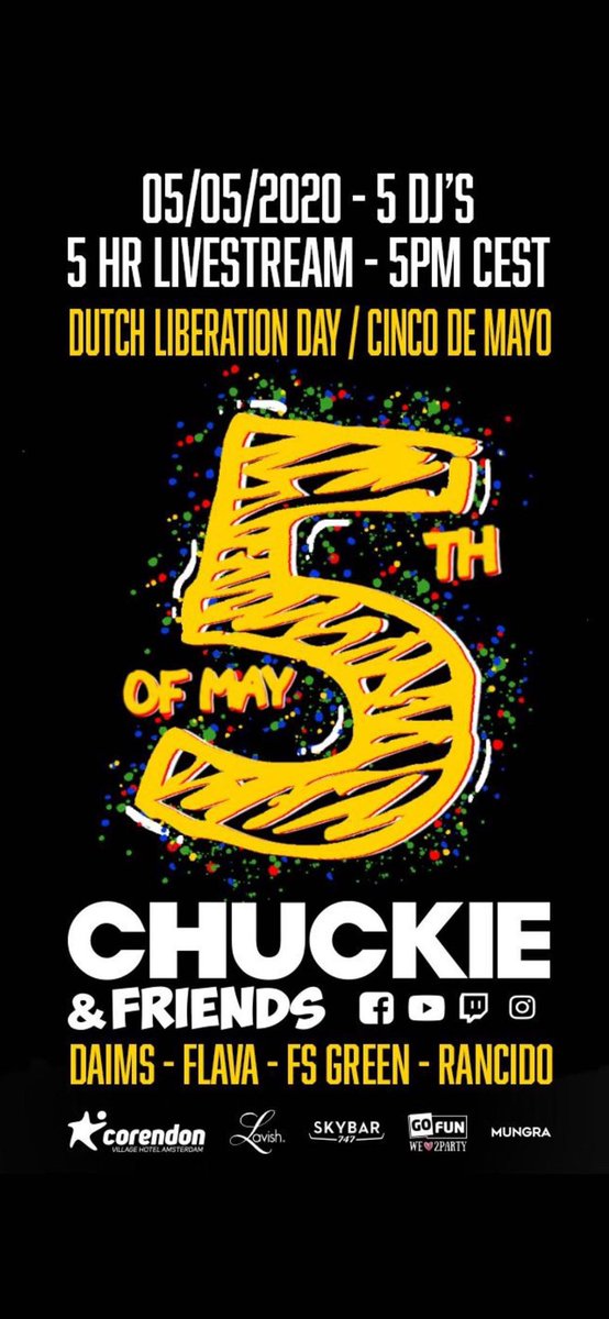 DDFansPoland's tweet photo. Runda 2!🚨🚨🚨 5 maja, 5-godzinny livestream od @djchuckie &amp; friends!!! 🥳🧡 Dołączcie do nas i poimprezujmy online, ZOOM ID 305 503 3050 🙌🏻 https://t.co/vSvVHZC8ax