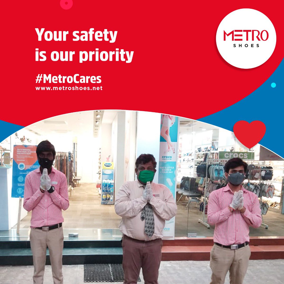 metroshoes's tweet photo. We took this time to be extra stylish and extra hygienic!♥️ #MetroCares #Clean #Safe #hygienic #SocialDistancing #SelfIsolation #YourSaferyIsOurPriority #WashYourHands #Sanitazation #StaySafe #shoesoff #ShopSafe #CleanStores #Goa #faceMask #HandGloves #disinfectant https://t.co/c1KqxzPTU4