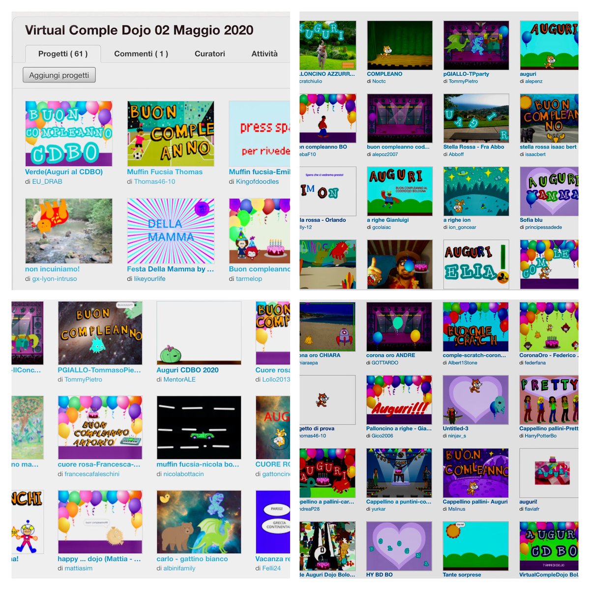coderdojobo's tweet image. Tantissimi biglietti di auguri scratchosi nella nostra galleria scratch.mit.edu/studios/264965… #compledojo #virtualdojo @coderdojobo @coderdojopd @CoderDojoUpTo @CoderDojoParma @CoderDojoRoma CoderDojo Pomezia #divertimentor #fun #dojo #ninjia #coding #scratch #bambini #creativelearning