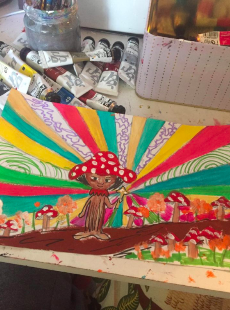 vickybrownbread's tweet image. magic mushroom man #noelsartclub #artclub