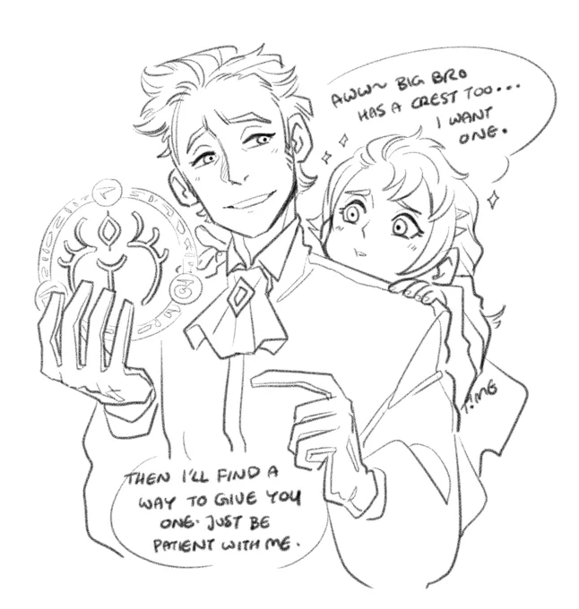 Some old spoiler-y backstory doodles. >.> Still ow. 