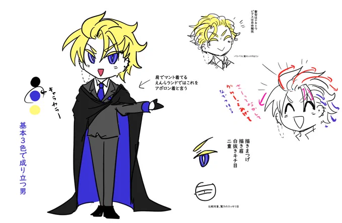 リンチャン、キャラシ真っ黒に塗りすぎてるからこういう構造になってるってのを描きたかったけどなんかノリノリになったので色々描いた。 