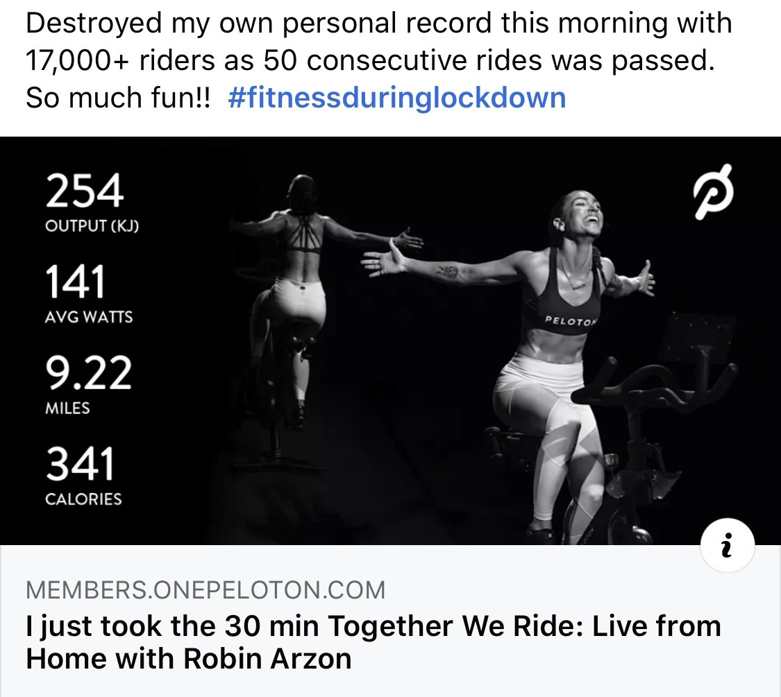 MikeWinestone's tweet image. Big shout out to all the @onepeloton riders this morning on @robinnyc Live At Home ride.  Our thoughts are with you @robinnyc and thank you for sharing in such an impactful way during an incredible track. We all felt it! #onepeloton #peloton #pelotoncycle #fitness #covid #covid19