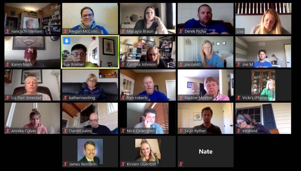 <a href="/MNSHAPE/">MNSHAPE</a> BOD meeting! <a href="/meg22mac/">Megan McCollom</a> @MacaylaBraun <a href="/MrPicha_PE/">Derek Picha</a> <a href="/LisaSmithPE/">Lisa Smith</a> <a href="/MTM4PEatMDE/">Mary Thissen-Milder</a> <a href="/bremer_sue/">sue bremer</a> <a href="/JohnsonCjjgolfs/">Cynthia Johnson</a> <a href="/pauls640/">Dr. Lisa Paulson</a> <a href="/JoeMcCarthy09/">Joe McCarthy, M.Ed.</a> <a href="/KayOling/">Kay Oling</a> <a href="/robertsperocks/">Tom Roberts</a> <a href="/SkaarVicki/">Vicki Skaar Johnson</a> @annielee_24 <a href="/Salmid/">Darrell Salmi</a> @SOMN_Nick <a href="/seanryther/">I’d RYTHER be ACTIVE</a> <a href="/debvanklei/">Deb Van klei</a> <a href="/BonnieReimann/">Bonnie Reimann</a> <a href="/KirstenGuentzel/">Kirsten Guentzel</a> <a href="/ThatDudeDunge/">NATE Dungey</a>