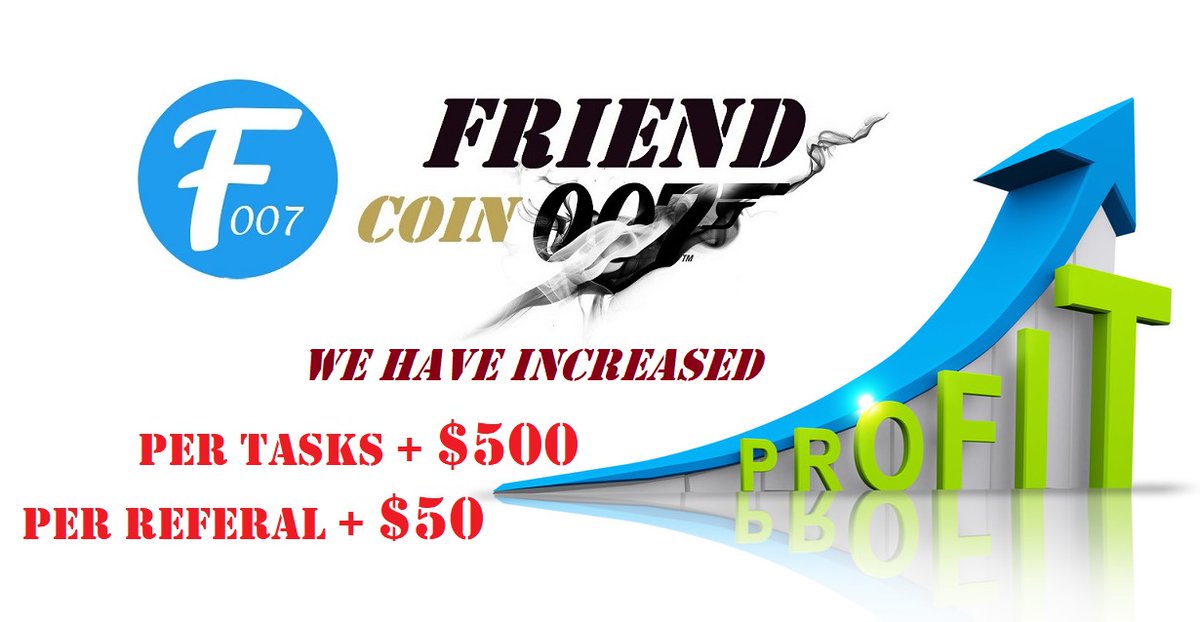 ⚠️ We #increased opportunities to earn 10 times more: • Pro users daily limit 500 #Friendcoin007 Get pro: friend007.com/go-pro⚠️ We increased opportunities to #earn 50 Friendcoin007 for each user you refer.⚠️ Buy Friendcoin007 with 99 % #discount