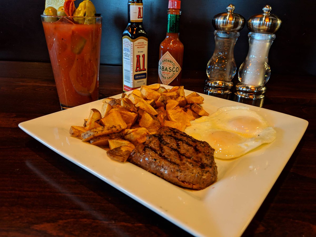 PlayersBarGril's tweet photo. Who is ready for a Bloody Mary Breakfast!?! Steak and Eggs and a Bloody Mary for just under $10! 🤔 Doors open at 11am. https://t.co/QnYnQNFRVm