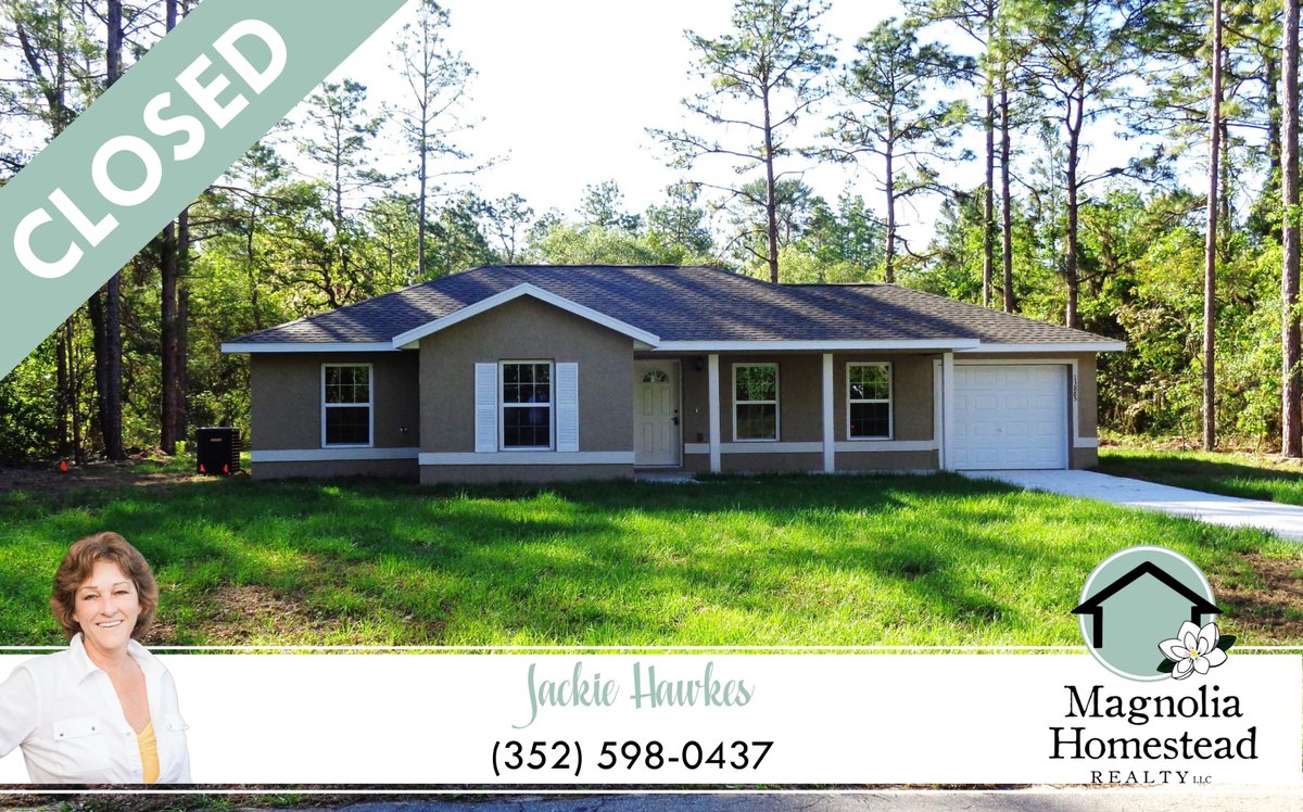 MagnoliaHRealty's tweet photo. Closed! Gorgeous new build in SW Ocala. Congratulations to Jackie's buyer on her new home 🏡

Give Jackie a call at 352-598-0437 for any of your real estate needs!
#magnoliahomesteadrealty #swocala #closed https://t.co/dTOXV1fIYS