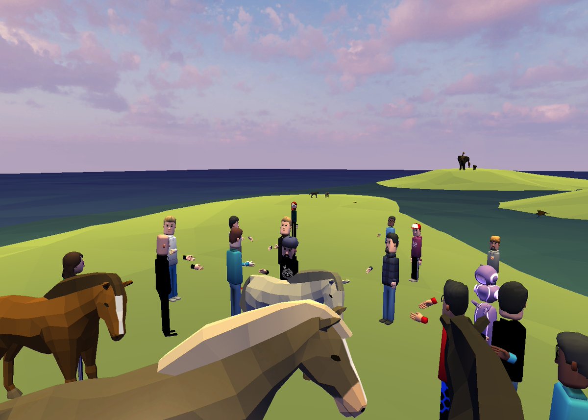 EducatorsVR's tweet photo. @GoldLotusCo teaching English conversation in @AltspaceVR asking "If you were this animal, what would you be?" Amazing discussions with stories, culture, history, & environmentalism. #vrenglish #vlanguagelearning #vlanguage #VirtualReality https://t.co/vm9eDbYqOL