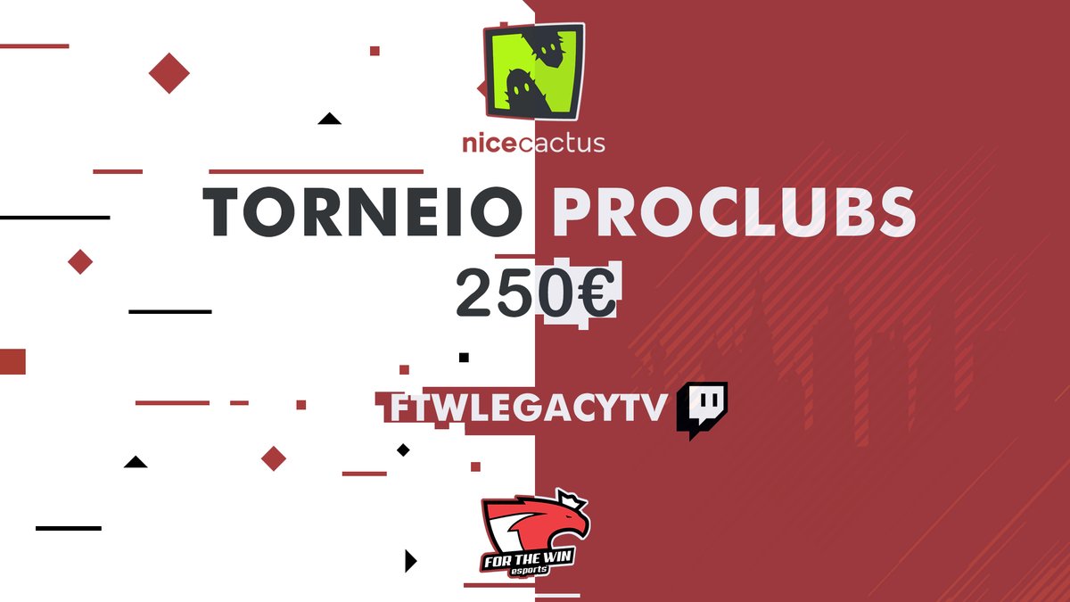 🏆🏆🏆TAÇA PROCLUBS 🏆🏆🏆
Depois do sucesso do 1ºtorneio, temos o prazer de anunciar que vamos organizar outro!
📺twitch.tv/ftwlegacytv
📅10 de Maio
💰250€
👉Inscrição gratuita
Informação na nossa twitch ou Discord (costaport#9583).
Sponsor by <a href="/nicecactusgg/">Nicecactus</a> <a href="/ftwesports/">FTW | For The Win Esports</a>